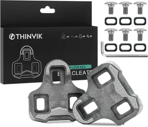 Thinvik Botines de bicicleta para Look Keo Grip, tacos Keo con diseño de goma antideslizante, juego de tacos de bicicleta para ciclismo en Flotador
