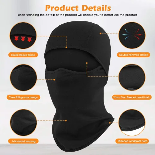 Miniatura 3 de Kids Balaclava Ski Mask Cold Weather Windproof Tactical Face Mask Winter for Skiing Snowboarding Cycling