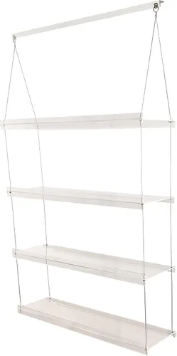 Miniatura 26 de Estantes colgantes de acrílico para ventanas (34 pulgadas de ancho, 2 estantes - 35 pulgadas de alto)