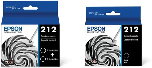 Epson T212 Claria - Tinta de capacidad estándar negro doble y T212 Claria - Tinta de capacidad estándar negro - Cartucho (T212120-S) para impresoras