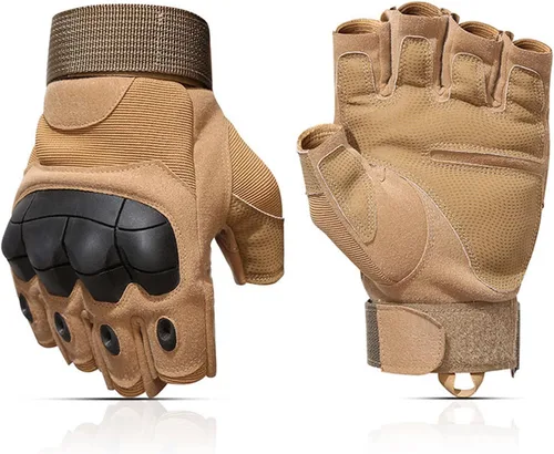 Miniatura 11 de Guantes de exterior sin dedos para hombre, guantes de conducción, senderismo, ciclismo y motocicleta