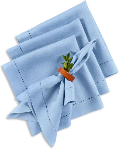 Miniatura 72 de Solino Home Juego de 4 manteles individuales de lino – Manteles individuales clásicos con vainica azul cielo de 14 x 19 pulgadas – manteles 09: Azul