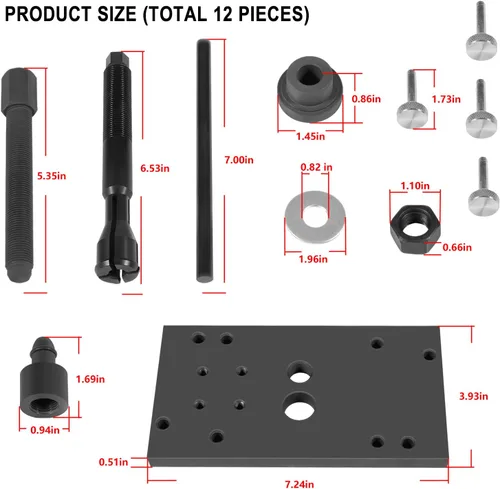 Miniatura 6 de Kit de herramientas instalador de cojinetes de agujas de árbol de levas interior M8 y extractor de extracción apto para Harley Davidson Milwaukee