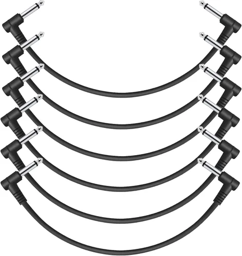 Miniatura 9 de Donner - Cables de conexión para pedales de efecto de guitarra de 6 pulgadas, negro, paquete de 3