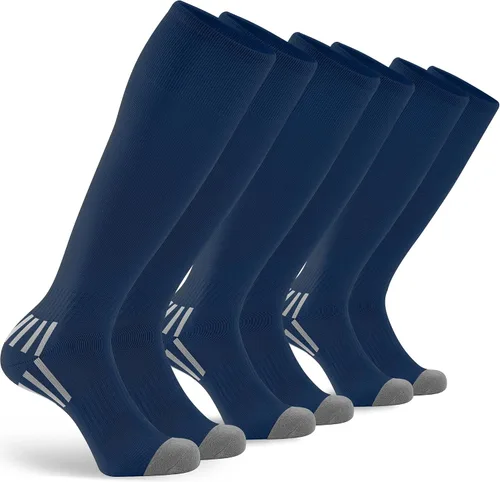 GRAPMKTG Paquete de 3 calcetines de fútbol, béisbol, sóftbol para jóvenes, mujeres y hombres, calcetines de fútbol hasta la rodilla para niños y