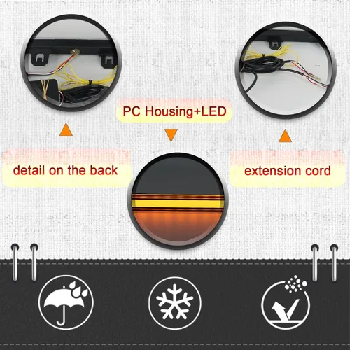 Miniatura 3 de 2 piezas de luces LED de parrilla, barra LED frontal secuencial, luces LED de circulación diurna compatibles con Toyota RAV4 2019-2023, señal