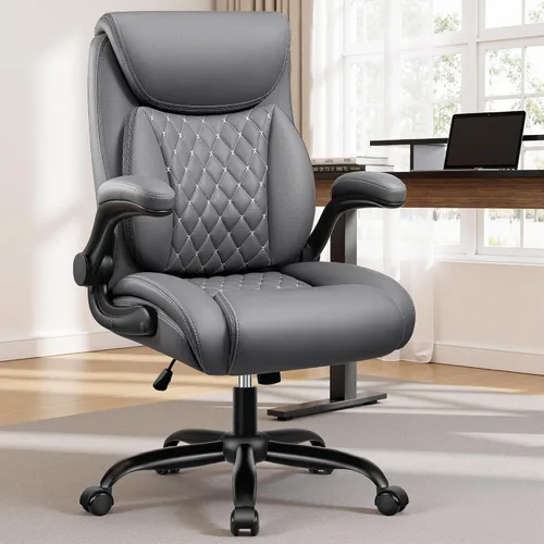 Miniatura 2 de BESTFAIR Silla de oficina, silla ejecutiva de escritorio para computadora con soporte lumbar para aliviar el dolor de espalda baja, silla ergonómica