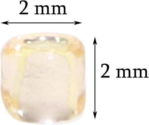 Miniatura 2 de Cuentas de cristal de ángel Penta de 1.76 oz, mini cuentas redondas de poni espaciadoras sueltas para aretes, pulseras, collares, cuentas de Champán