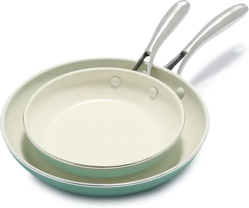 Miniatura 17 de GreenLife Artisan - Sartén antiadherente de cerámica saludable, cazuela jumbo de 5 cuartos de galón con mango ayudante y tapa, mango de acero