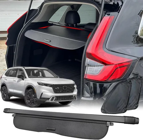 Cubierta de carga para accesorios Honda CRV 2023-2025 2026, (textura de fibra de carbono) para Honda CRV 2023-2026 Accesorios (incluye híbrido),