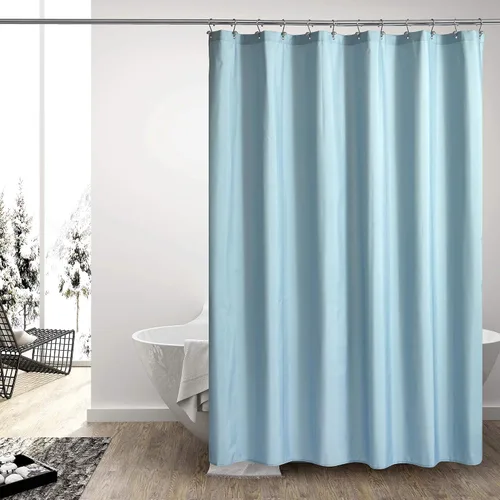 Miniatura 5 de Cortina de ducha impermeable definitiva de tela o forro, TPU transpirable y lavable a máquina, para uso en bañera/estación en hogar y hotel, azul