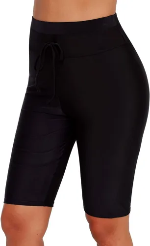 Miniatura 3 de Urchics Pantalones cortos largos de natación para mujer, talla grande, tankini