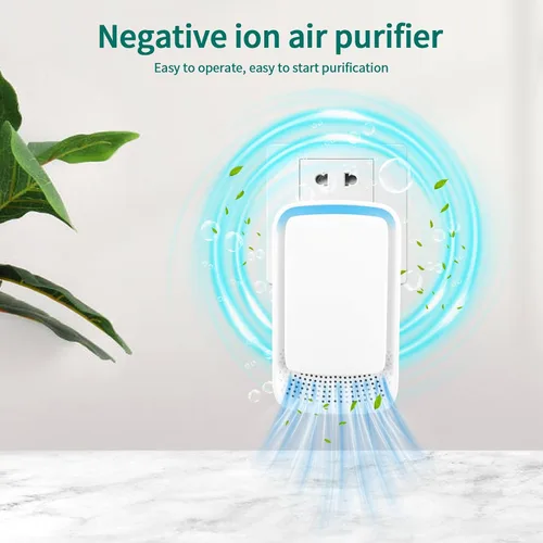 Miniatura 7 de Purificador de aire iónico enchufable (4), ionizador de aire doméstico, purificador de aire silencioso sin filtro, purificador de aire silencioso