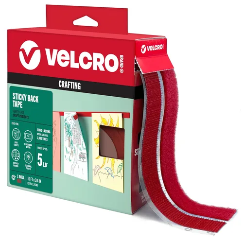 Miniatura 9 de VELCRO Brand - Sujetadores Sticky Back; cinta adhesiva de 3/4 de pulgadas; ideal para el hogar Blanco