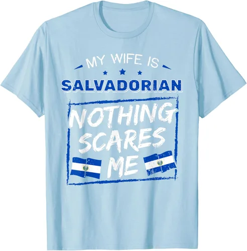Miniatura 93 de Camiseta con la bandera de raíces salvadoreñas de El Salvador My Wife Is Salvadoran Roots, Negro
