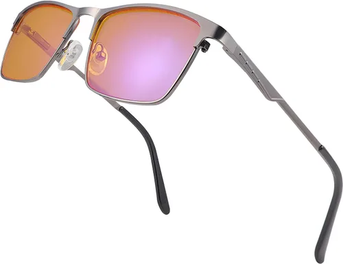 YIMI Lentes de bloqueo de luz azul, lentes de computadora para juegos para mujeres y hombres, antirreflejos, protección UV, bisagra de resorte