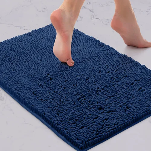 Miniatura 63 de LuxUrux Tapete de microfibra afelpada, de felpilla extrasuave, pelo largo de 1 pulgada, muy absorbente, para baño o ducha, lavar y secar a máquina