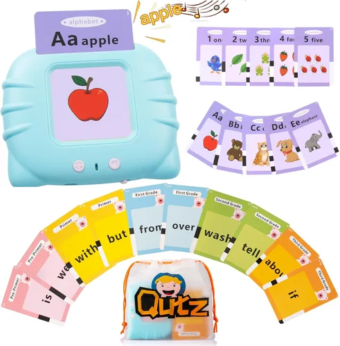 Miniatura 8 de Tarjetas didácticas parlantes QuTZ ABC para niños pequeños de 2 a 4 años, juguetes para autismo, juguetes de terapia del habla, tarjetas educativas