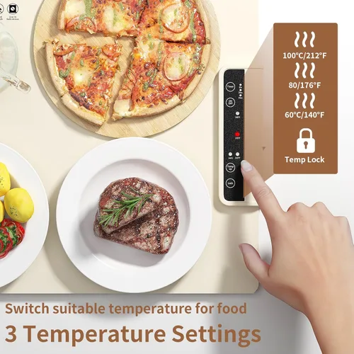 Miniatura 2 de Esterilla de Calentamiento de Alimentos Eléctrica: Calentador de Alimentos de Silicona para Fiestas y Buffet, Almohadillas de Calentamiento Rápido