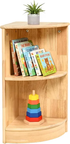 Miniatura 10 de WINGYZ Gabinete de almacenamiento de madera, estantería Montessori de 5 secciones, organizador de almacenamiento de juguetes para niños, estante