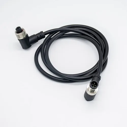 Miniatura 8 de Elecbee M12 Conector de ángulo recto macho a hembra A-Coding 1M AWG22 hembra a macho Cable M12 (5 pines)