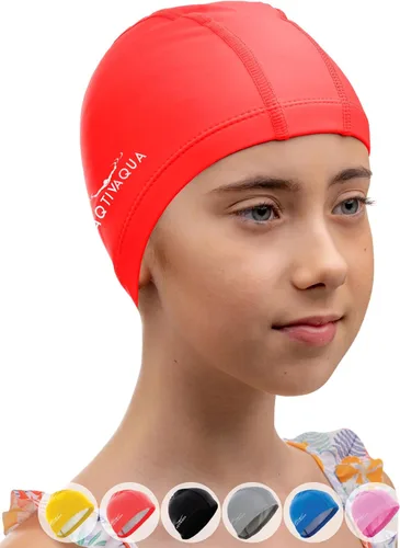 Miniatura 10 de Gorro de natación de Spandex con capa protectora/ Gorro de natación cómodo para mujeres, hombres, adultos y niños Plata - Tamaño adulto