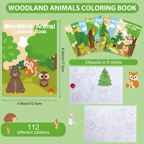 Miniatura 2 de Faccito Paquete de 24 mini libros para colorear para niños, recuerdos de fiesta para niños en edad preescolar, recuerdos de fiesta de cumpleaños a
