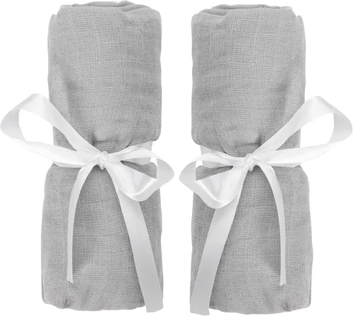 Newton Baby Sábanas bajeras para moisés y cuna auxiliar, moisés esencial (paquete de 2) - Ultra transpirable, lavable y ultrasuave, 100% muselina,