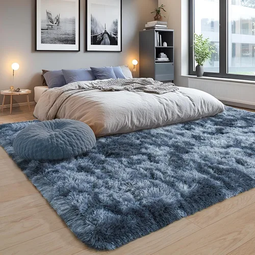 Miniatura 101 de Alfombras de área de 8x10 para sala de estar, alfombra shaggy grande ultra suave y esponjosa para dormitorio, alfombras de felpa mullida Blanco crema