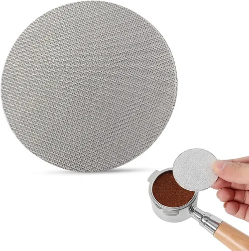 Pantalla de disco expreso, filtro de café de 2.106 in, filtro de malla para portafiltro, cesta de filtro de 0.067 in de grosor, 150 μm, pantalla de