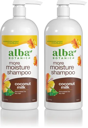 Miniatura 4 de Alba Botanica Champú más hidratante, leche de coco, 12 onzas (el embalaje puede variar)