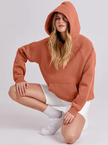 Miniatura 43 de ANRABESS - Sudaderas con capucha para mujer, sobre talla, de vellón de manga larga, modelo de 2024, para otoño