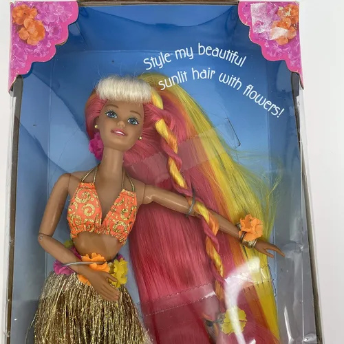 Miniatura 3 de Cabello Hula rosa y dorado Barbie