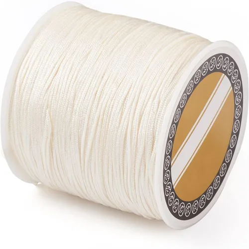 Miniatura 25 de Cheris - Cuerda de nailon para abalorios de nailon de 0.031 in, color azul, hilo de macramé, para hacer joyas, suministros de envoltura Kumihimo