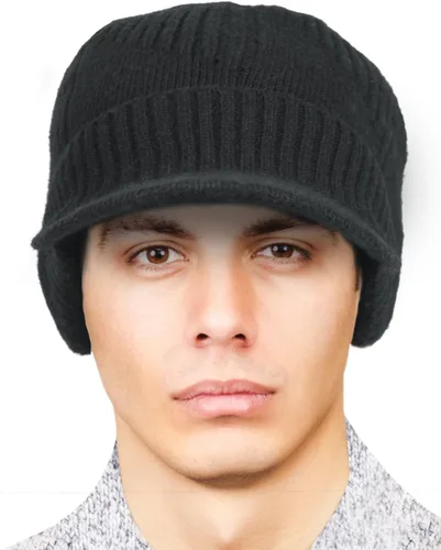 Miniatura 21 de Dahlia Gorro para hombre con visera - lana, sombrero de invierno con borde, forro polar