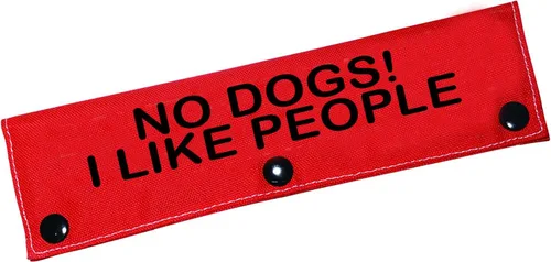Divertida funda para correa para perro, No Dogs!I Like People, funda de alerta, regalo de cumpleaños para mascotas (I Like People-Sleeve)