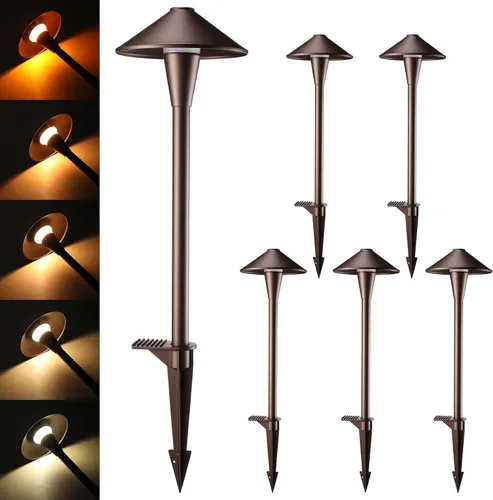 Miniatura 10 de LEONLITE 5CCT - Luces LED de camino de bajo voltaje, 12-24 V, 1800/2700/3000/4000/5000K, doble capa, CRI90, IP65 impermeable, iluminación