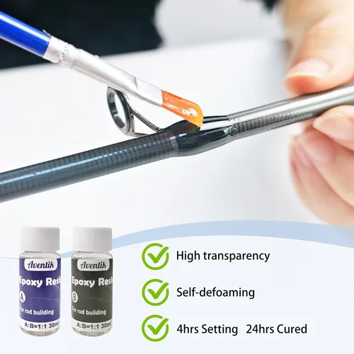 Miniatura 5 de Aventik Fishing Rod Tip Repair Kit Complete with Rod Building Supplies, Glue, Wrapping Thread, Tips Top Eyelet Replacements for Fishing Pole Repair