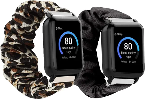 Miniatura 5 de Lamshaw Compatible con 3Plus Vibe Plus Band, banda elástica de tela elástica para mujer, lindas correas de repuesto compatibles con 3Plus Vibe