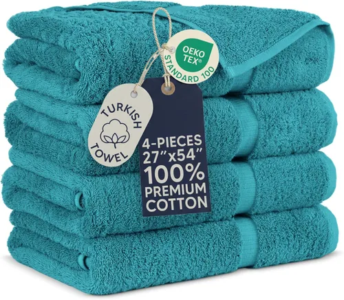 Miniatura 26 de Towel Bazaar Toallas Turcas de Algodón Premium Súper Suaves y Absorbentes (Juego de 2 Toallas de Baño Grandes, Blanco)