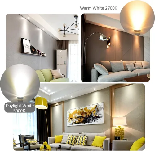 Miniatura 5 de Bombilla LED COB HR16 de 5 vatios (paquete de 4) – Bombilla LED Downlight de 60 grados, 6000 K luz blanca diurna, 50 W bombillas halógenas