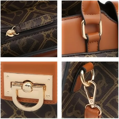 Miniatura 5 de Dasein Bolsos de mano para mujer, monederos con monograma, bolso grande para mujer, bolso de hombro, bolsa de trabajo con asa superior, juego de 2