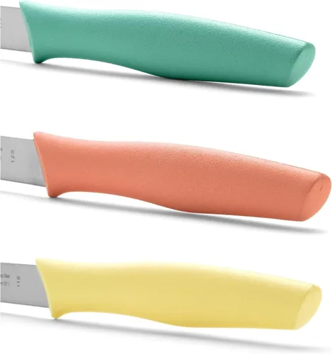 Miniatura 4 de Arcos Juego de Cuchillos de Pelar de 3 Piezas de 4 Pulgadas de Acero Inoxidable. Cuchillos de Cocina Coloridos para Pelar Frutas y Verduras. Mango