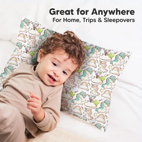 Miniatura 5 de KeaBabies Funda de almohada para niños pequeños de 13 x 18 pulgadas, funda de almohada de algodón orgánico para niños, niñas, funda de algodón suave