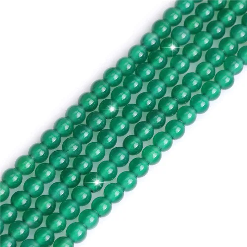 Miniatura 67 de GEM-Inside - Cuentas redondas de ágata de ónix azul claro natural de 0.394 pulgadas (0.394 in) con agujero grande para hacer joyas, suministros