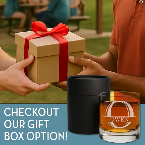 Miniatura 6 de Vaso de whisky personalizado para el Día del Padre, 11 onzas, regalos de whisky personalizados para hombres, vidrio borbón grabado, regalos
