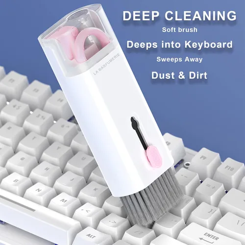 Miniatura 2 de Kit limpiador de electrónica. Cepillo para teclado, herramienta de limpieza de Airpod, limpiador de pantalla de teléfono. para computadoras