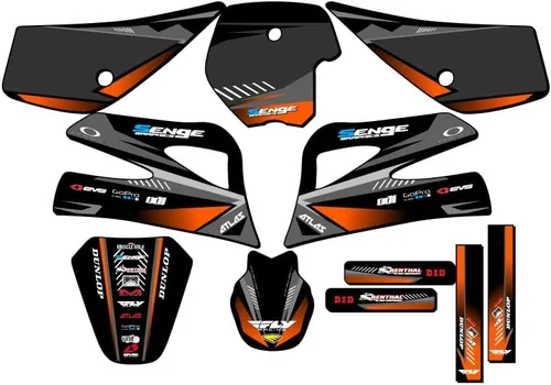 Miniatura 9 de Kit de base gráfica SX 50 Surge Black Senge 1998-2001 compatible con KTM