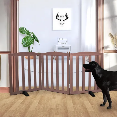 Miniatura 12 de Puerta para Perros Independiente para Interiores, Puerta para Perros Plegable, Puertas para Mascotas para Entradas, Escaleras o Pasillos, Puerta