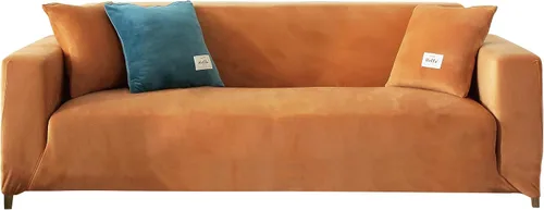 Miniatura 8 de CONRUSER Funda elástica para sofá, funda de terciopelo suave con parte inferior elástica, protector de muebles para mascotas y niños (negro, XL)